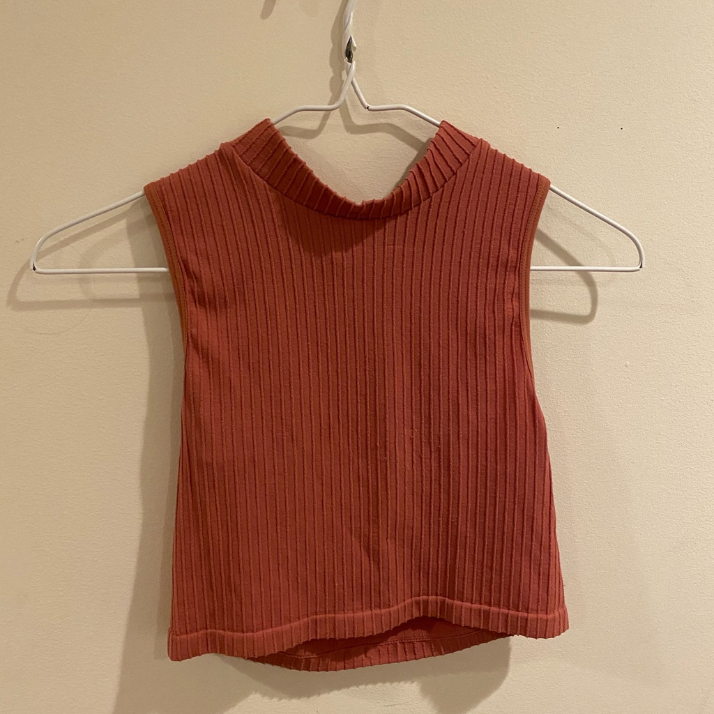 Cropped Mock Neck